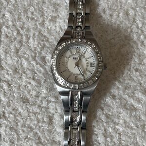Relic Women's Silver Watch with Crystal Accents